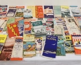 	LARGE LOT OF VINTAGE ROAD MAPS
