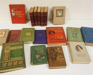 	GROUP OF ASSORTED ANTIQUE BOOKS
