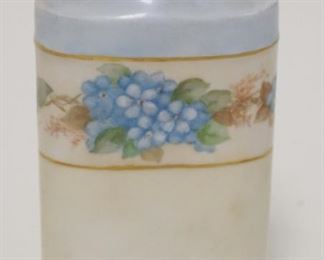 1141	VIENNA AUSTRIA CHINA TALCUM POWDER SHAKER, HAND PAINTED, APPROXIMATELY 4 3/4 IN
