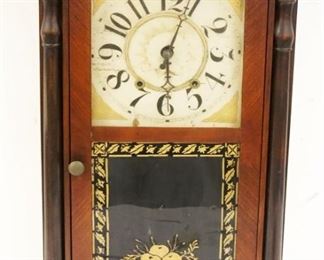 1156	ANTIQUE OGEE HALF COLUMN CLOCK WILLIAMS ORTON PRESTONS, APPROXIMATELY 32 IN HIGH
