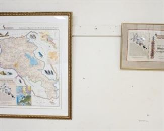 1272	BIRDS OF ARMENIA FRAMED MAP & GUIDE MAP, APPROXIMATELY 31 IN X 37 IN

