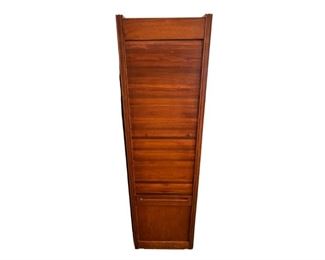 Midcentury Cedar Wardrobe With Tambour Door&nbsp;

