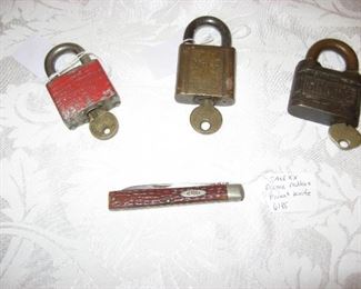Old locks and Case knife