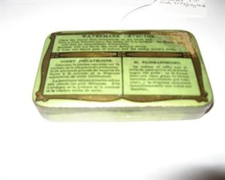 Vintage Watermark detector tin