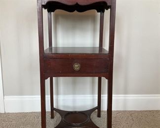 Georgian Mahogany Washstand Bedside Table