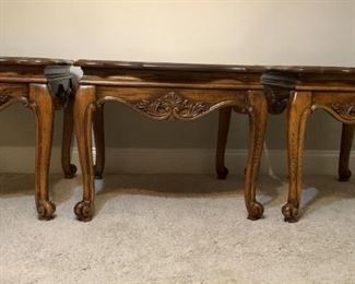 Three French Provincial End Tables