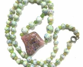 Beaded Art Glass Necklace
