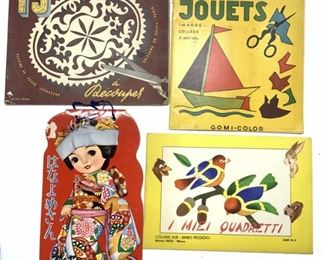 Grp 4 Retro French & Italian Stencil Pattern Books
