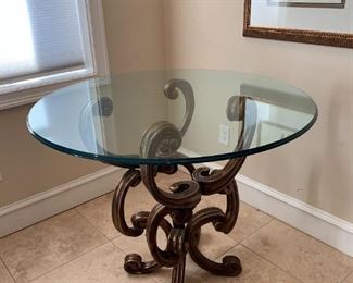 Glass & Bronze Table