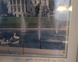 Signed JFK and Jackie Kennedy 1961