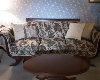Antique Floral Couch 
