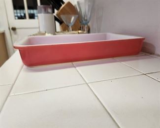 "Flamingo Pink" Pyrex Casserole Dish