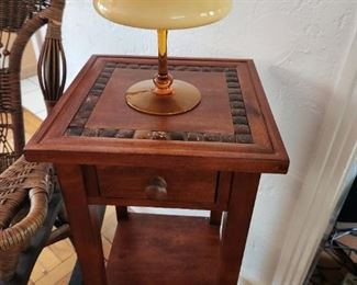 Beautiful Glass Compote And Side Table