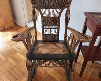Stunning Rattan/Wicker Rocking Chair