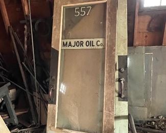 ORIGINAL DOOR FROM BUSINESS, MAJOR OIL CO.