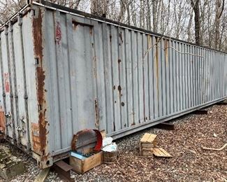 there are three steal storage containers on site that will be for sale