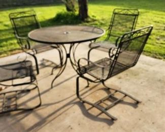 Iron patio set