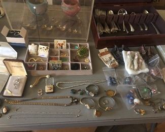 Sterling Silver Silverware Set, Marbles, Jewelry