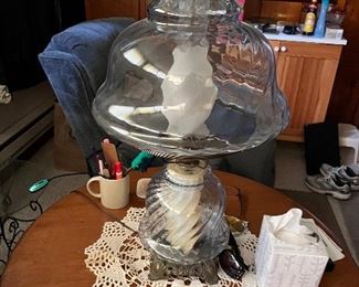 Vintage glass table lamp