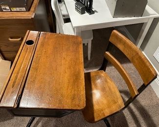 Antique school desk.