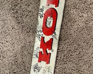Autograph hockey stick from the TOLEDO GOLD DIGGERS