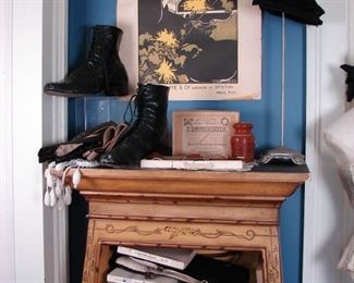 Victorian shoes, hair accessories, gloves, hankies