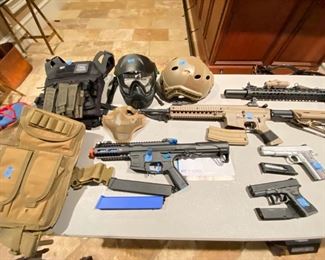 Airsoft, also known as survival games in Japan where it was first popularized, is a team-based shooting game in which participants eliminate opposing players out of play by tagging them with spherical plastic projectiles shot from low-power airguns called airsoft guns