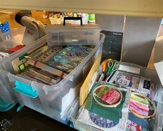4 bins of crafting supplies new!