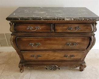 Pair of these French Chests  - marble topped 