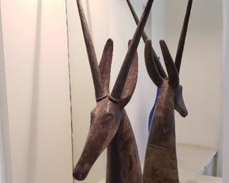 Impressive Hand-Carved Antelope