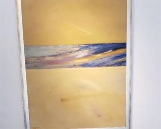 "Seascape" Abstract Painting by Richard Alther, listed