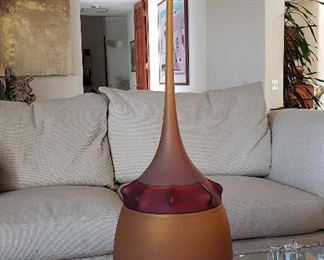 Art Glass Vase by Patrick Primeau, listed