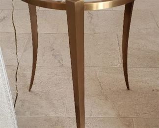 Donghia-Style Brass & Glass Cocktail Table