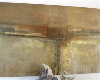 Large Abstract Painting By Sarah Stockstill, listed