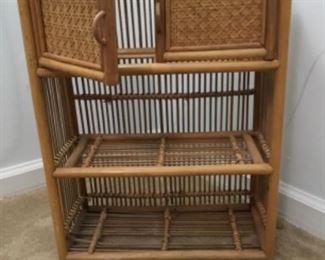 Cute vintage rattan shelf
