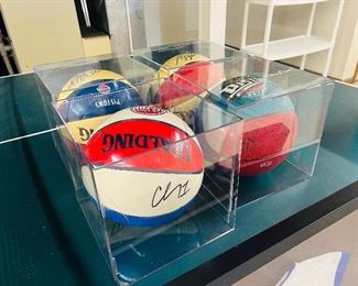 Signed Piston Basketballs (4)
