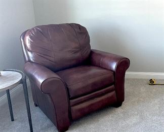 Burgundy Leather Chair 