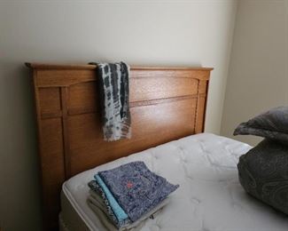 Wood Headboard & Bed 