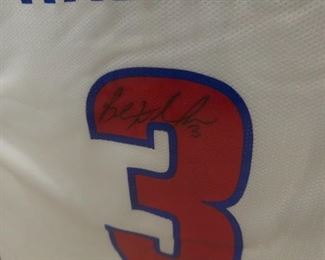 Signed & Framed Pistons Jersey 