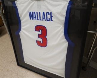 Signed & Framed Pistons Jersey 