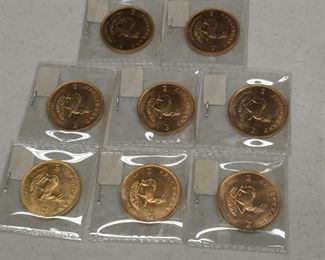 1 oz South African Krugerrand Coins (8)