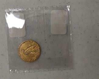 1914 Quarter Eagle 2 1/2 Gold Coin 