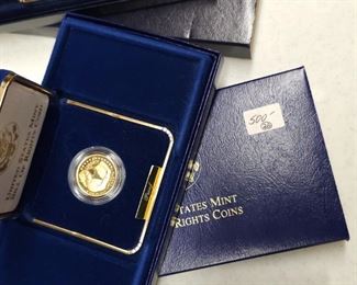 Gold Bill of Rights Commemorative Proof Coin 
