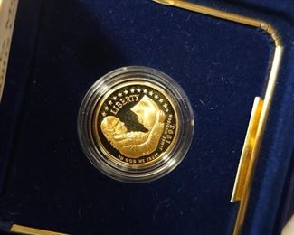 Gold Bill of Rights Commemorative Proof Coin in box w/COA 
