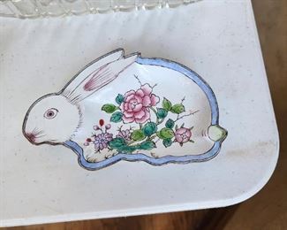Enameled Bunny Tray 