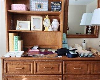 Solid Wood Dresser w/ Bookshelf 