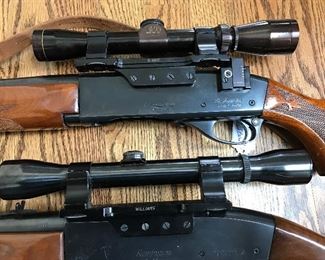 Thompson Center Encore 50 Cal with Leopold Vari-x 3.5 x 10 x 50 Scope - Clean
Remington 1100 Trap 12 Gauge - Clean 
Remington 742 Carbine 30-06 with Leopold Vari-x 2 x 7 Scope - Clean
Remington 740 30-06 Weaver K4 - clean 