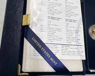 4 Coin Gold Proof Set 1998 1.85 Oz of Gold in box w/ COA 