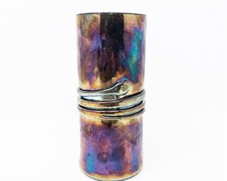 Esteban Prieto Iridescent Studio Art Glass Vase
