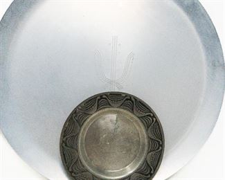 Two Mid Century Modern Metal Pieces